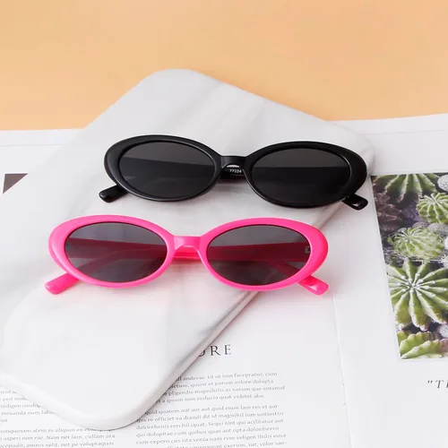 Vista 5 de Gafas de sol de los años 90 para mujeres y hombres, gafas de sol ovaladas