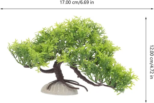 Vista 4 de Árbol de paisajismo para pecera, plantas artificiales de loto para pecera, decoración de peceras, plantas tropicales, decoración de acuarios, flores