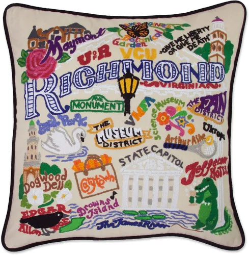 Vista 119 de Catstudio Portland (Oregon) - Almohada decorativa bordada