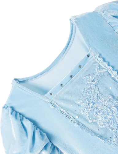Vista 4 de DOCHEER - Disfraz de princesa para niñas pequeñas, vestido de fiesta de cosplay (2-12 T)