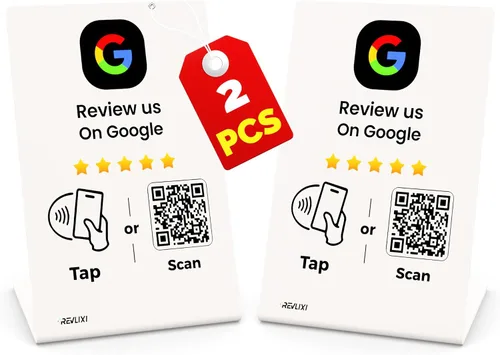 Vista 13 de Soporte de revisión de Google (2 piezas) - Boost Google Reviews con soporte reutilizable para tarjetas de Google Review Tap y soporte de código QR