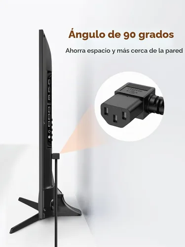 Vista 2 de CableCreation Cable de alimentación de 3 pies para cable angular NEMA 5-15P