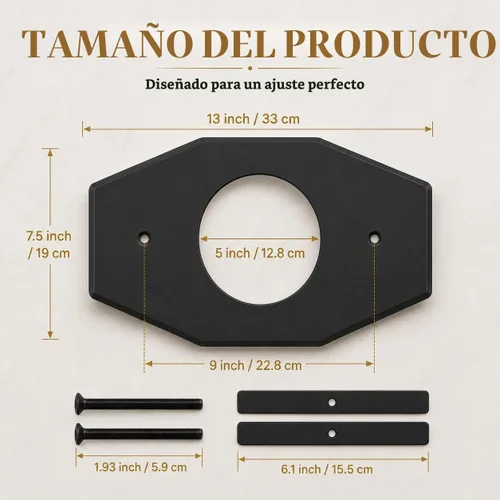 Vista 7 de [Usado] Westbrass A502-62 - Placa de remodelación de un orificio para válvulas de bañera y ducha de un solo mango Moen y Delta, 13 x 7-1/2 pulgadas