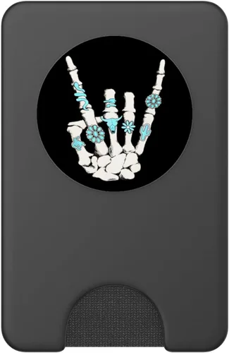 Vista 8 de Western Rock On Skeleton American Rodeo Cowboy Regalos divertidos PopSockets Estándar PopGrip