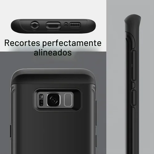 Vista 6 de JETech Funda resistente para Samsung Galaxy S8, color negro Protección de doble capa, diseño que absorbe los golpes