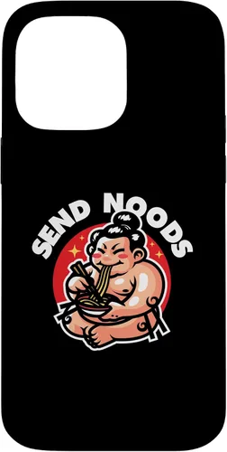 Vista 21 de iPhone 16 Funny Send Noods Sumotori Eating Noodle Japan Sumo Case