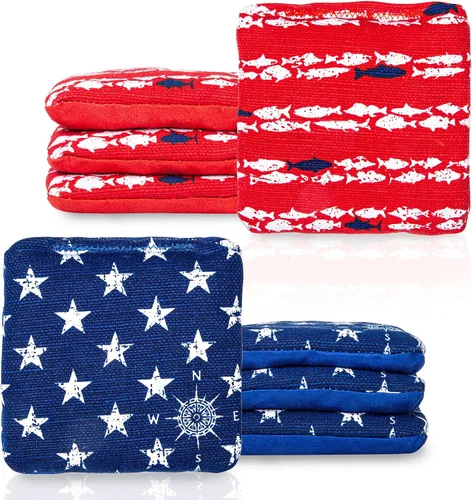 Vista 11 de Play Platoon Tournament Series Bolsas de Cornhole - Bolsas de Estilo Profesional de Doble Cara con Lado Resbaladizo y Pegajoso - Juego de 8