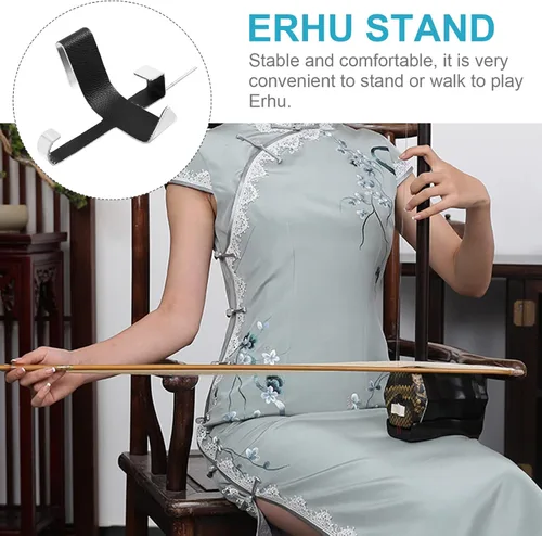 Vista 3 de Mikinona Soporte de cintura portátil Erhu Soporte conveniente para instrumentos Erhu Diseño ligero y duradero para actuaciones musicales y sesiones