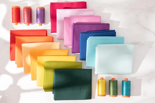 Vista 4 de True Fabrics Cuadros de 10 Pulgadas Pastel de Capas Tela Precortada (Radiance)