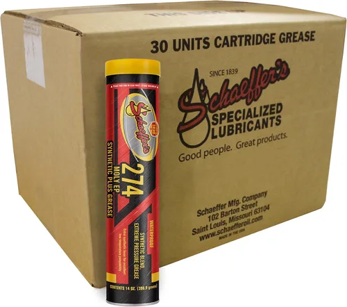 Vista 2 de Schaeffer Manufacturing Co. 02742-029S Moly EP grasa sintética NLGI #2, 14 onzas
