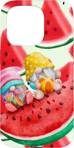 Vista 14 de Summertime with My Gnomies Watermelon Retro Beach Summer Case for iPhone 17
