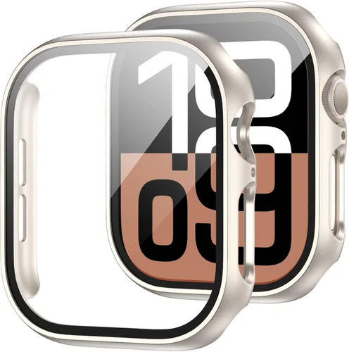 Vista 25 de JZK - 2 fundas con protector de pantalla de vidrio templado para Apple Watch Series 3/2/1 de 38 mm, ultradelgadas, de cobertura completa Negro/Negro