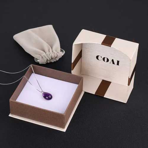 Vista 7 de COAI Collar de cristal curativo con lágrima plateada para mujer