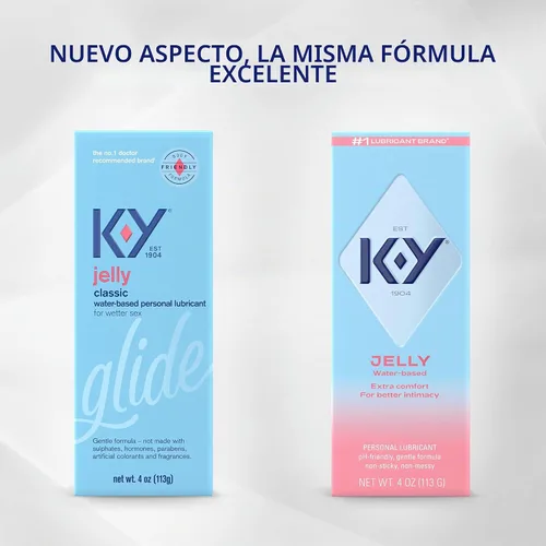 Vista 3 de K-Y Jelly Classic Fórmula a base de agua amigable con el cuerpo, 4 onzas líquidas, lubricante personal para sexo más húmedo para hombres, mujeres
