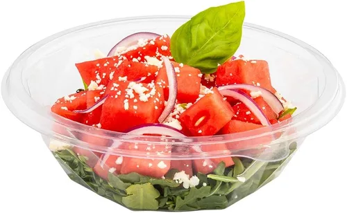 Vista 4 de Restaurantware Basic Nature - Recipientes de plástico desechables de 12 onzas, 500 cuencos de plástico para ensaladas, tapas se venden por separado