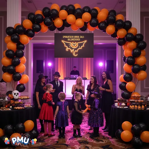 Vista 5 de Qualatex Globos de látex surtidos de Halloween de 11 pulgadas (100 unidades)
