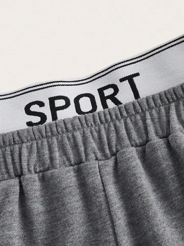 Vista 3 de COZYEASE Pantalones deportivos largos sueltos con cinta gráfica para mujer