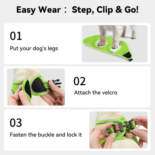 Vista 78 de Joytale Arnés para Perros Pequeños, Chaleco de Malla Transpirable Step-in, Arneses Acolchados Suaves Reflectantes para Gatos y Perros Cachorros