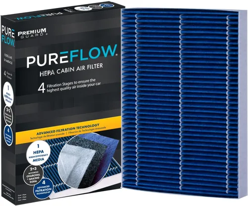 Vista 3 de Filtro de aire de cabina PureFlow HEPA PC6176HX Compatible con Dodge Charger 2011-2023, Chrysler 300 2011-2023, Dodge Challenger 2011-2023