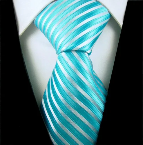 Vista 2 de Scott Allan - Corbatas de rayas para hombre - Corbata tejida para hombre