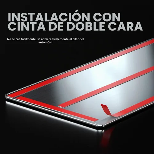 Vista 7 de Juego de 4 postes de pilar de acero inoxidable para puerta plateada compatible con Ford F-150 Super Crew Cab 2004-2014 Lincoln Mark LT 2004-2014