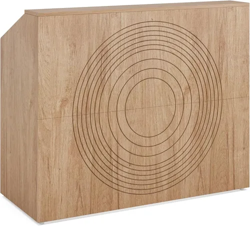 Vista 9 de Tribesigns Escritorio de Recepción con Mostrador, Mesa de Recepción Frontal Moderna con Pasacables, Mostrador de Venta al por Menor de 47 Pulgadas