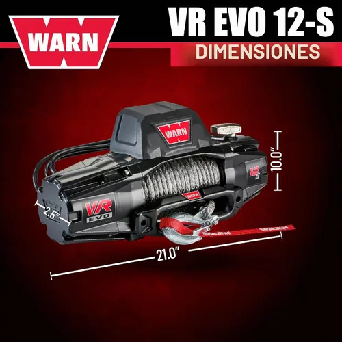 Vista 6 de WARN 103250 VR EVO 8 - Cabrestante estándar con cable de acero Synthetic Rope, IP68 Waterproof, High-Performance Off-Road Recovery Winch for