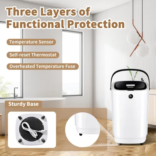 Vista 5 de Calentadores de Toallas para Cubo de Baño, Calentador Caliente de Toallas de Spa Grande de Lujo Estilo Cubo - Toallas Calientes en 10 Minutos - Cabe