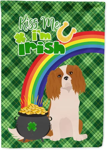 Vista 97 de Caroline's Treasures WDK4731GF - Bandera decorativa para jardín del día de San Patricio, color negro y tostado, Airedale Terrier, para jardín
