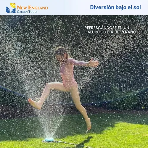 Vista 7 de Rociador de puntos multipatrón 400001 – 9 patrones de pulverización ajustables, base de metal resistente, diseño de torreta decorativa, riego