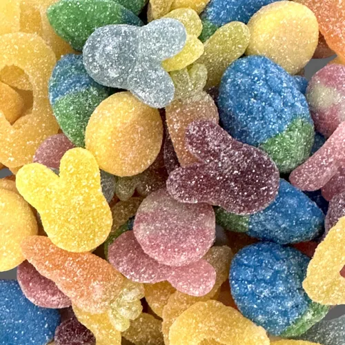 Vista 2 de Mezcla de gomitas agrias surtidas irresistiblemente deliciosas, 2 libras