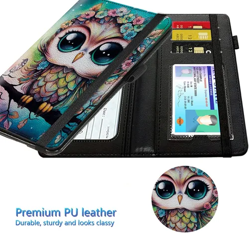 Vista 79 de Funda para chequera para hombres y mujeres, cartera de cuero RFID con ranuras para tarjetas de crédito, soporte de cheques duplicados personales
