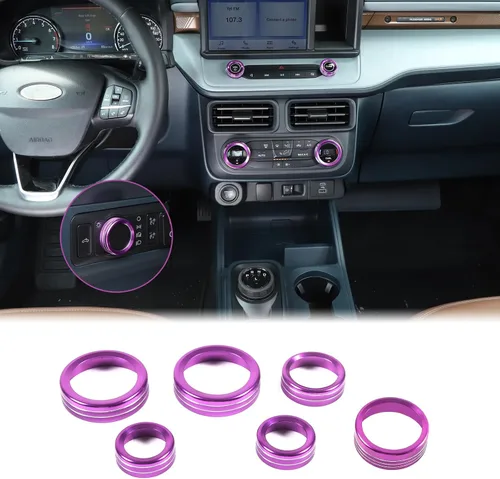 Vista 12 de Cubierta de anillo de botón de palanca de cambios de automóvil compatible con Ford Maverick 2022-2024, cubierta de anillo para palanca de cambios