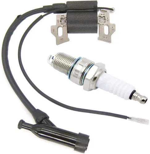 Vista 6 de Bobina de encendido para Honda GX120 GX160 GX200 generador de motor Rototiller 4589693 30500-ZE1-073 con filtro de aire de bujía por TOPEMAI