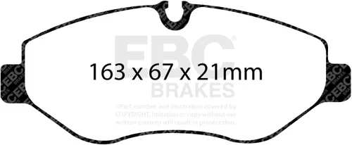 Vista 2 de EBC Brakes DP61926 Serie 6000 Greenstuff Pastilla de freno para camiones y SUV