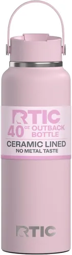 Vista 33 de RTIC - Botella de agua Outback de 32 oz (1 L), con revestimiento de cerámica, aislada, de acero inoxidable, doble pared con aislamiento al vacío