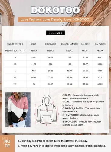 Vista 6 de Dokotoo - Sudaderas con capucha para mujer, con cuello de botón y cordón de ajuste, sudaderas casuales de manga larga