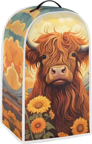 Vista 11 de Upetstory Funda antipolvo para licuadora de vaca, estilo bohemio, azteca, para cafetera, electrodomésticos, resistente a las manchas, lavable