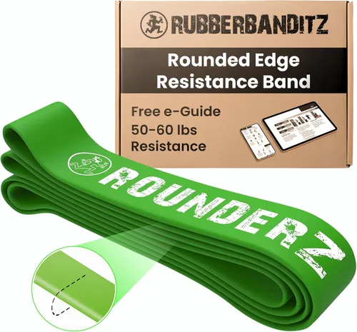 Vista 12 de Rubberbanditz Banda de resistencia de borde redondeado Bandas de ejercicio compactas y ligeras Adecuado para todos los usuarios de niveles