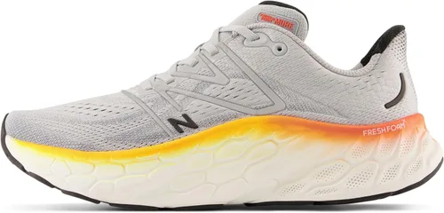 Vista 9 de New Balance Fresh Foam X More V4 - Tenis para correr para hombre Aluminio Gris/Neón Libélula/Caléndula Caliente