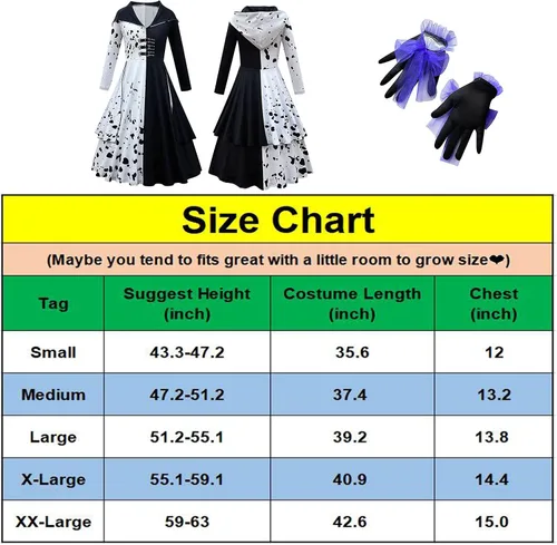 Vista 3 de Girls Cosplay Costume Dress Halloween Outfits Long Sleeve with Glove Short Sleeve with Glove and Mask