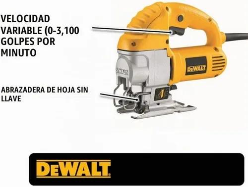 Vista 7 de DEWALT Sierra de calar, mango superior, 5.5 amperios, con cable (DW317K), color amarillo