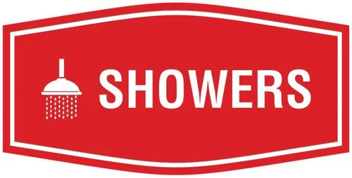 Vista 25 de Fancy Showers - Letrero (negro/plateado), tamaño mediano