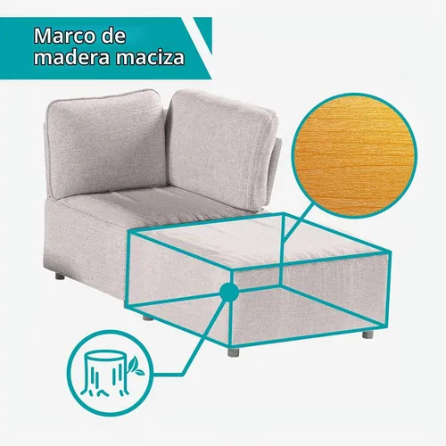 Vista 2 de BALUS Sofá modular en forma de U, sofá de gran tamaño en forma de L con otomana, sofá cama combinado libre con diván reversible para sala de estar