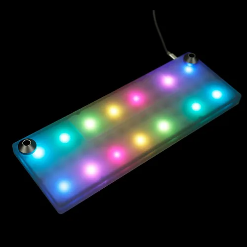 Vista 7 de YMDK Idobao x 75 teclas de diseño ortodoxo a través de placa acrílica intercambiable en caliente intercambiable en caliente RGB PCB teclado mecánico