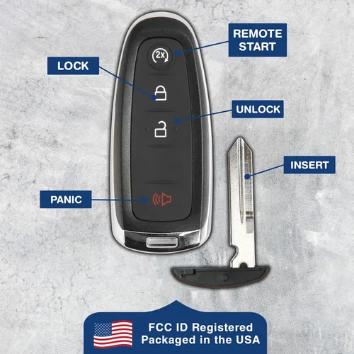 Vista 6 de KeylessOption Alarma inteligente de arranque remoto sin llave para Ford C-Max Edge Explorer Flex Lincoln M3N5WY8609 (paquete de 2)
