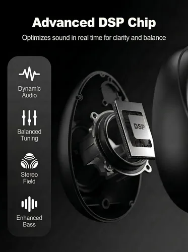 Vista 5 de Altavoces de computadora Bluedee para PC de escritorio, altavoces de escritorio Bluetooth 5.4 con 2 unidades de altavoz, altavoz USB de luz RGB