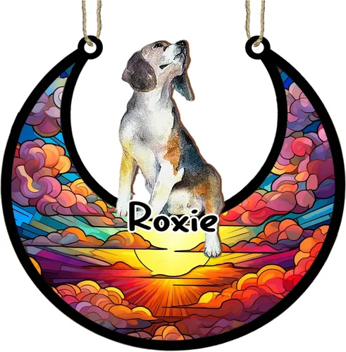 Vista 54 de LOVELYPOD Adorno de Navidad personalizado para perro pastor australiano, atrapasoles conmemorativo, adorno de Navidad de pastor australiano