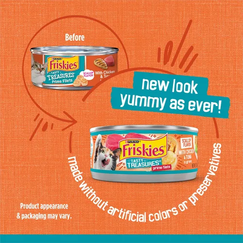 Vista 2 de Alimento húmedo para gatos Tasty Treasures de Purina (24, 5.5 onzas)