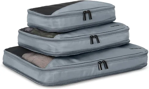 Vista 6 de Samsonite Juego de cubos de embalaje de compresión de 3 piezas, azul estatal